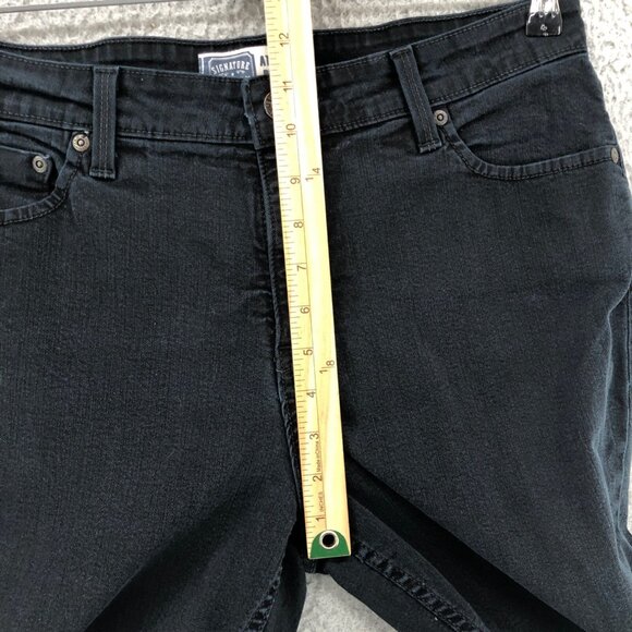 Levis Jeans Womens 12 Black Denim At Waist Bootcut Stretch Signature Western - Picture 9 of 12